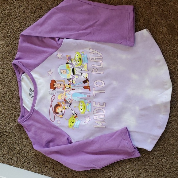 Disney Other - Toddler Girls TOY STORY "Made To Play" Raglan T-Shirt Size 3T 4T 5T Purple NWT